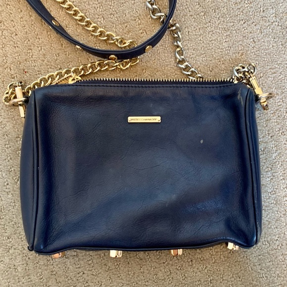 Rebecca Minkoff 3 Zip Navy Leather Crossbody - Picture 6 of 13